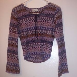 TopShop VINTAGE size 10 multi-colored Sweater
